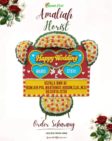 Papan Bunga Pernikahan Sukolelo